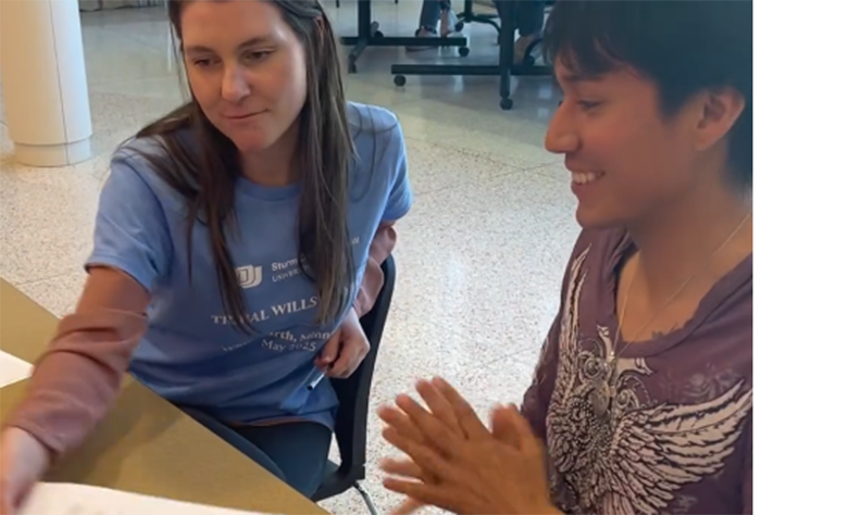 Tribal Wills Project student attorney and client