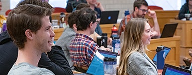 Denver Law students in class