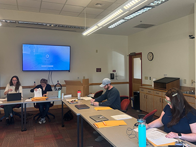 student attorneys in law classroom