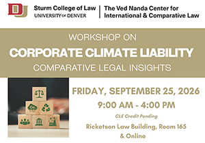 Workshop on Corporate Climate Liability Corporate Climate Liability graphic
