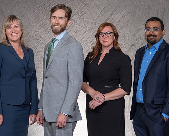 group pictire of 2018 new Denver Law faculty members