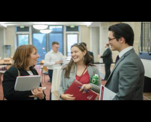 Denver Law students and faculty talking