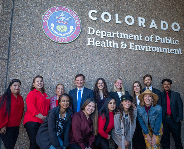 ELC group photo in front of government building