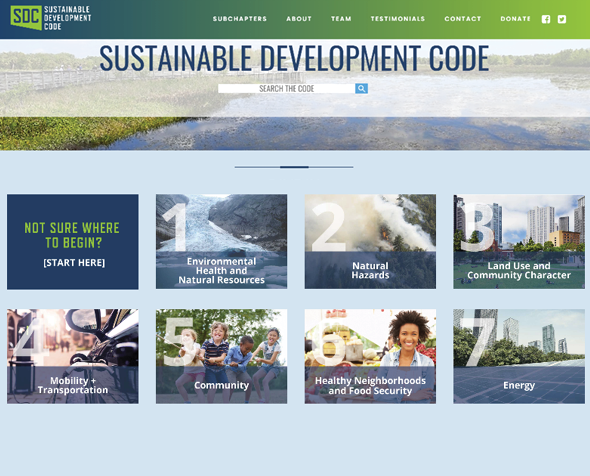 Sustainable Development Code (SDC) website