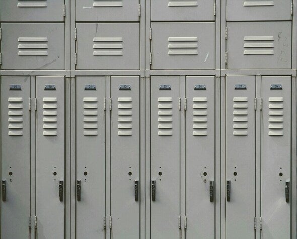 Gray lockers
