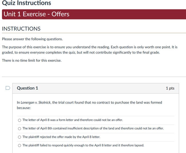 contracts quiz