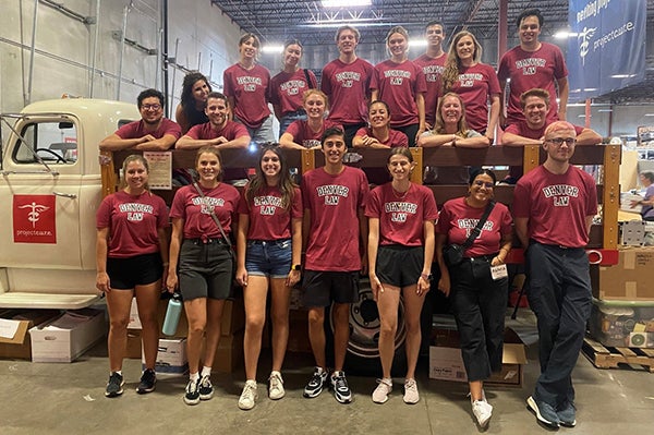 Denver Law students volunteering at CURE