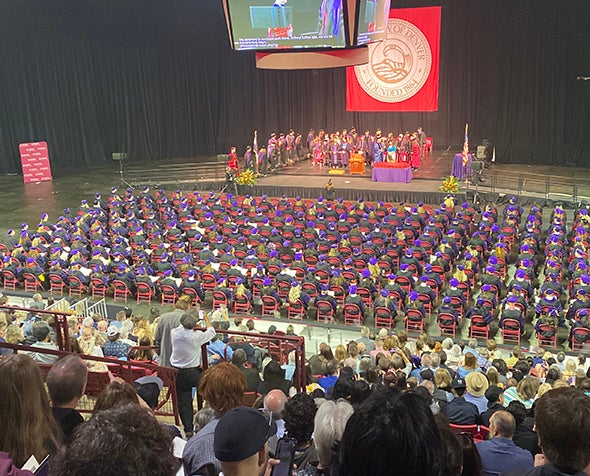 Wide shot of DU law commencement