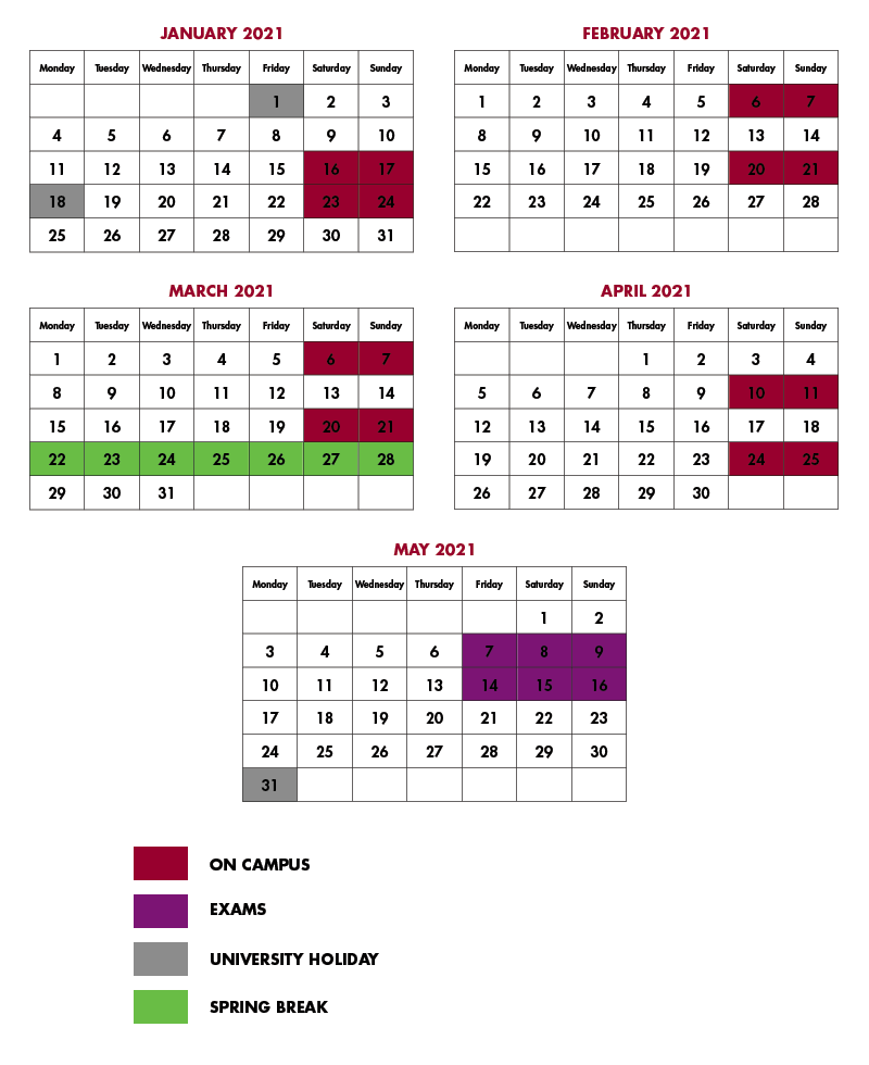 Calendar 2021 Cu Denver Calendar Fall 2021