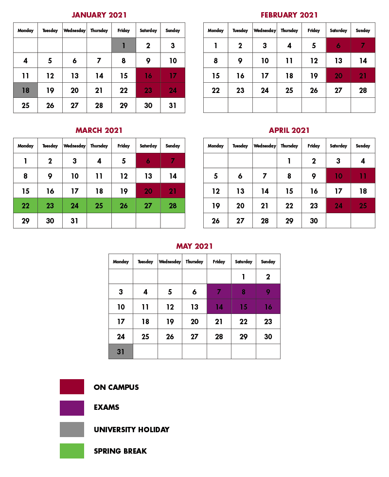 University Of Denver 2021 Calendar | Printable March