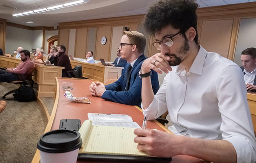 Denver Law students in class