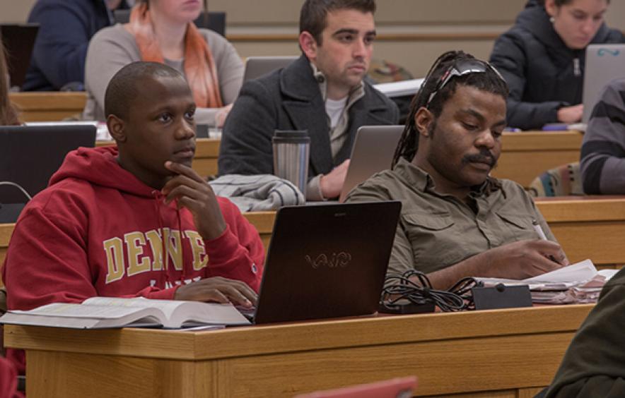 denver Law students in class