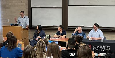 CRRP faculty presenting to students