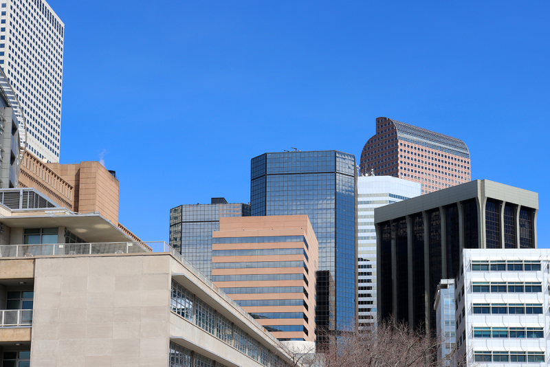 Buildings in Denver skyline