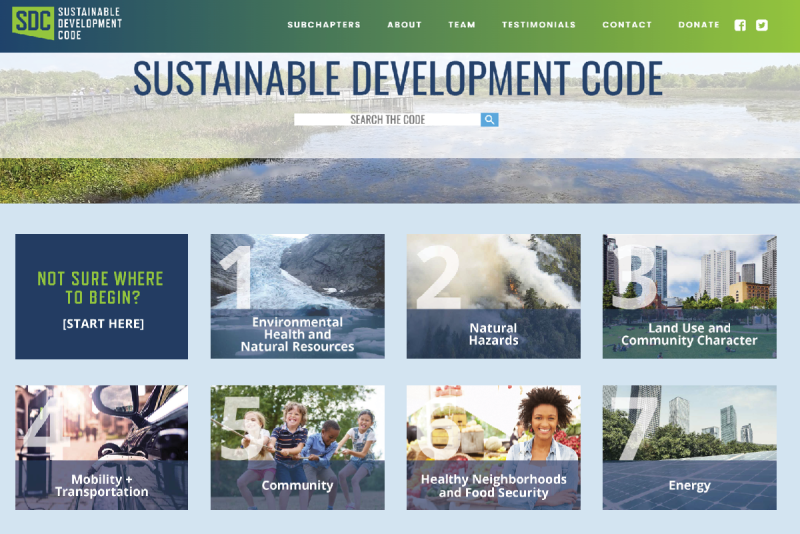 Sustainable Development Code (SDC) website