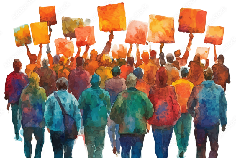 peaceful protestors