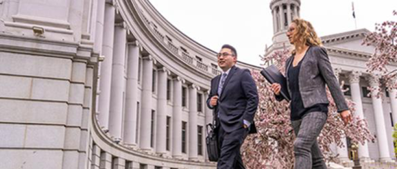 Photo of law students at Denver Civic Center