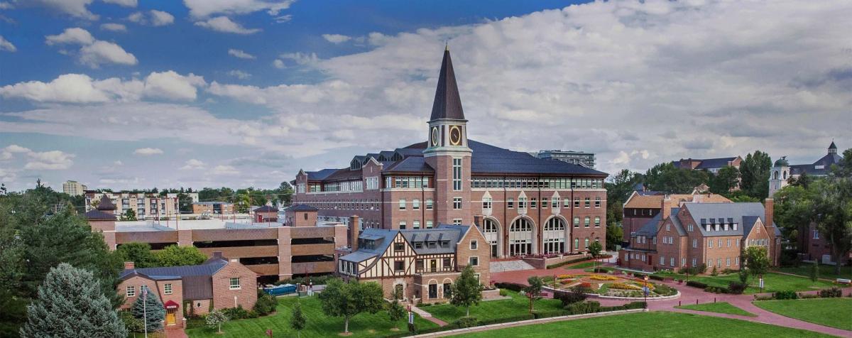 Sturm College of Law, aerial view