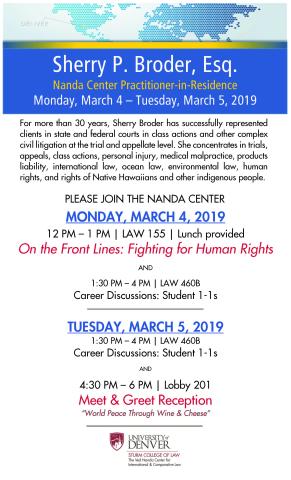 Lunchtime Lecture Schedule - Sherry P. Broder